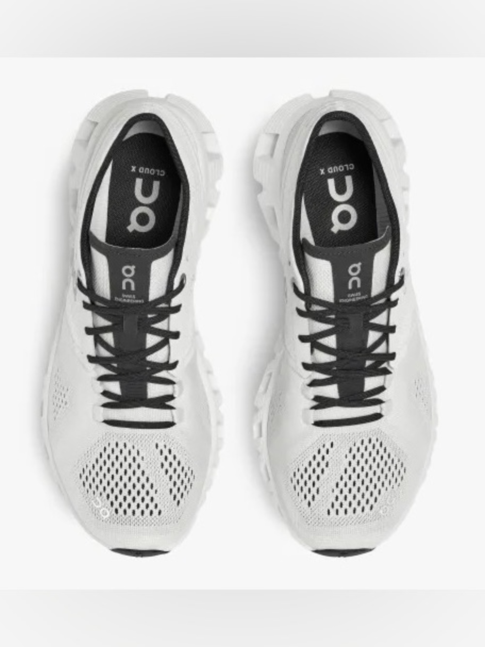 On Running Cloud X Men's White and Black Athletic Sneakers